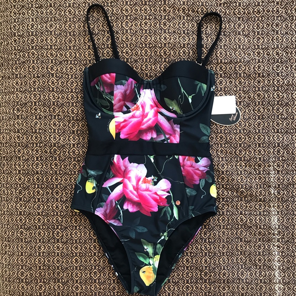 NWT TED BAKER Citrus Bloom One-Piece Swimsuit swim - Picture 14 of 16